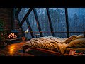 Regengeräusche und Donner vor dem Fenster - Schlafen Sie gut in einem warmen Holzhaus am Kamin