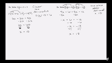 Solving Multi Step Equations with Decimals