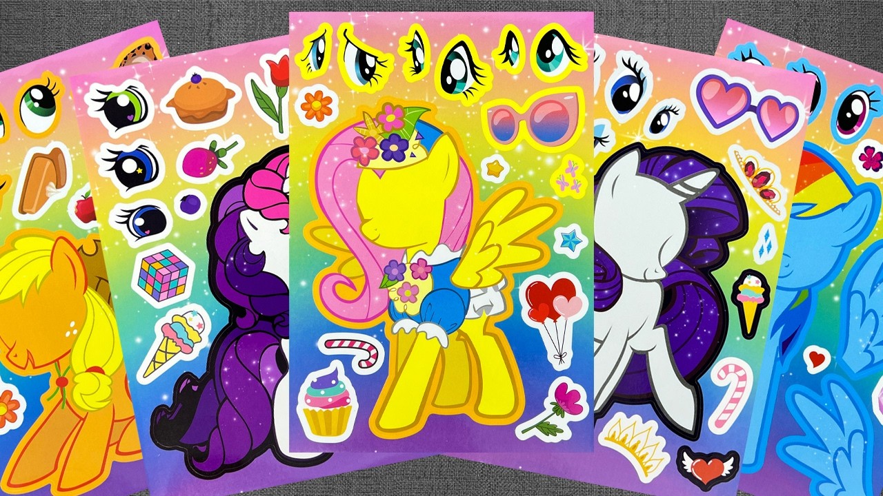 [🌸Paper diy🌸] My Little Pony Fashion Sticker Book Compilation ✨ Rainbow Dash & Friends | ASMR