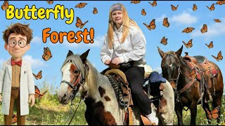 assistant finds hidden forest exploring secret monarch butterfly