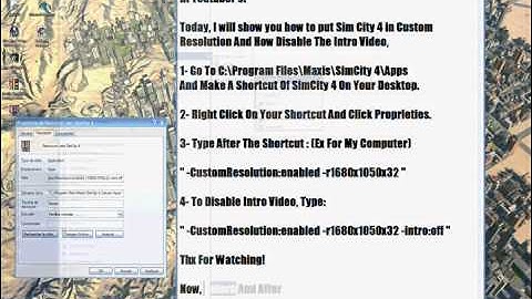 How to put Sim city 4 in custom resolution