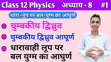 चुम्बकीय द्विध्रुव... चुम्बकीय द्विध्रुव आघूर्ण.. एक समान चुंबकीय क्षेत्र में धारावाही लूप पर आघूर्ण