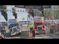 Loaded semi truck drag race kenworth vs peterbilt caterpillar vs cummins
