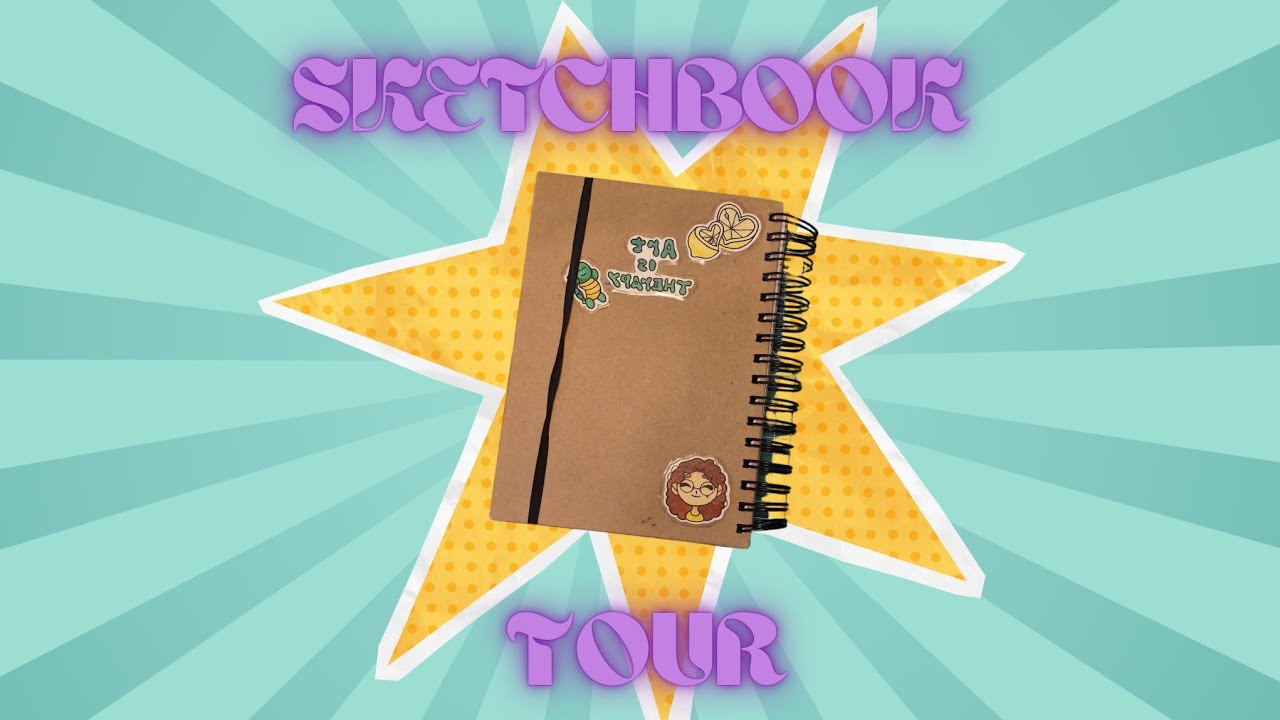 TOUR pelo meu primeiro SKETCHBOOK | Art Niiz 🦋✨️📙