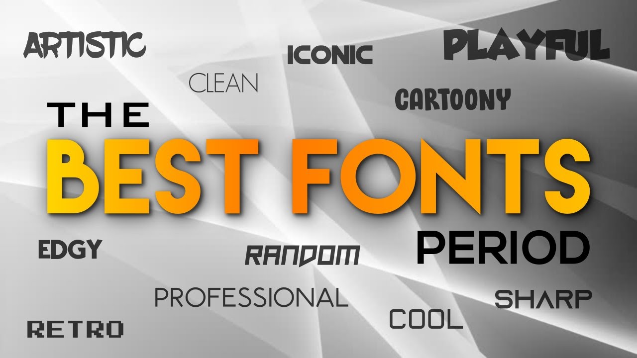 oprejst glemsom Afskedigelse Top 50 Best Fonts For Designers & Creators On YouTube - YouTube