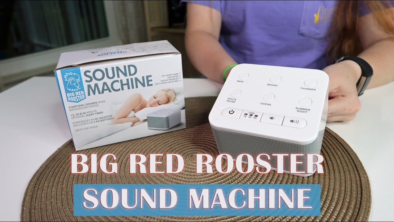 Portable Soother With Lullaby Is Perfect For Travel Sound Machine For Kids Big Red Rooster Baby White Noise Machine Plug In Or Battery Powered Toddler Or Infant 6 Sleep Sounds 