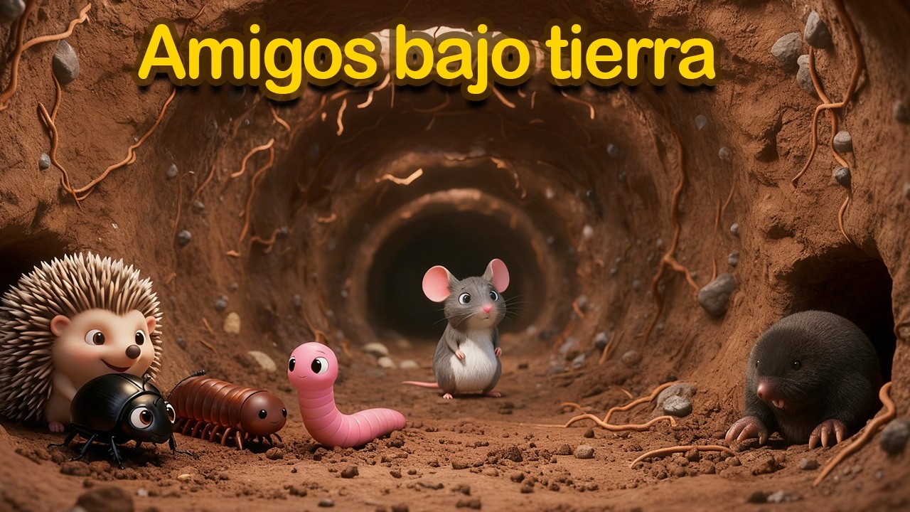 Amigos bajo tierra 🦔 | Explorando el mundo bajo tierra | Canción infantil