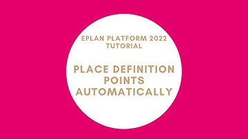 Automatically place definition points | EPLAN New Platform