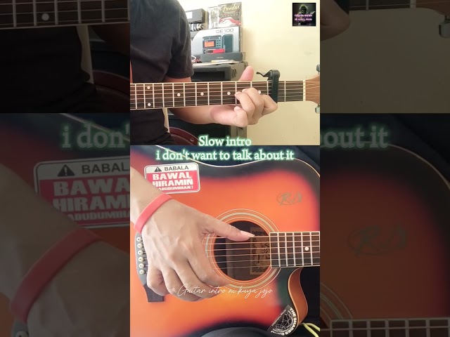 slow intro - i don't want to talk about it #guitar #fingerpick #fingerstyle #guitarmusic class=