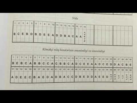 Az-dili 1-ci hisse test toplusu cavablari