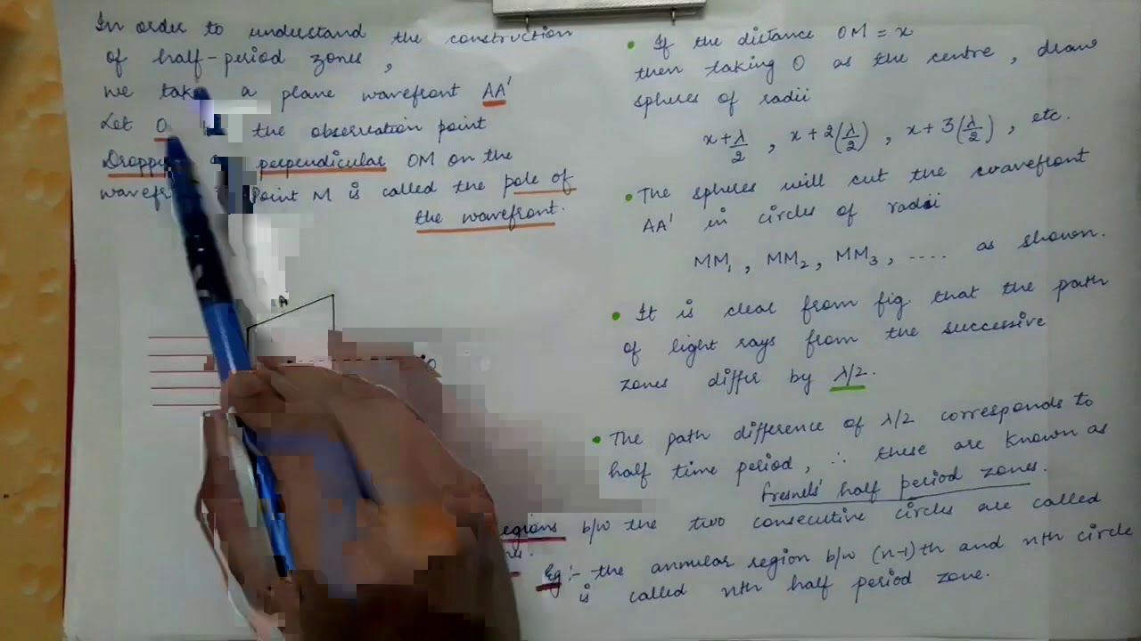 Lecture 24 (3rd Semester) - Fresnel's Half Period Zones