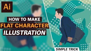 How to make Flat Character Design | Illustrator Tutorial | Speed Art | Adobe | Creative Graphic
