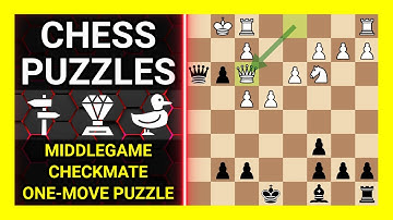 Chess Puzzles to Practice. Themes: Middlegame, Checkmate, One-move puzzle. Learn Chess