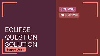 Red cross on Eclipse project name