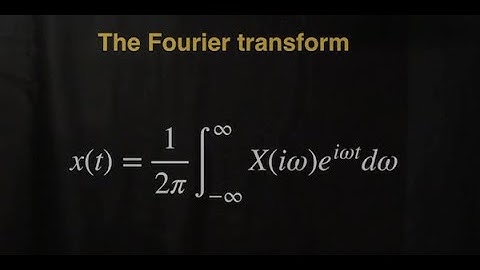 Introduction to Signal Processing:   The Fourier Transform (Lecture 17)