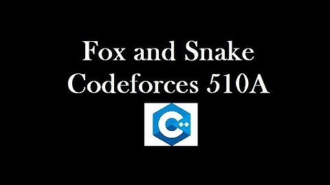 Fox and Snake Codeforces 510A solution explained in Hindi