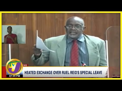 Heated Exchange in Parliament Over Ruel Reid's Special Leave | TVJ News