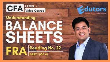 Understanding Balance Sheets | Part 1 (of 4) | FRA | CFA Level 1 (2020) | Hindi