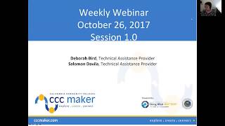 CCC Maker Weekly Webinar- Fiscal and Internship Considerations 10-26-17