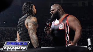 Roman Reigns Spears A Returning Mark Henry Through The Barricade Smackdown March 12 2015