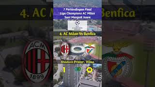 7 Pertandingan Final Liga Champions AC Milan Saat Menjadi Juara