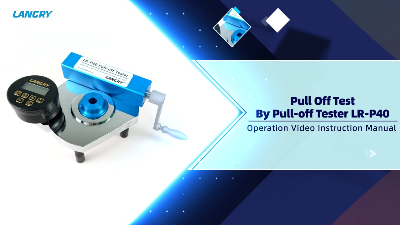 Pull Off Load Test Pull off Test By Pull off Tester LR P40 - YouTube