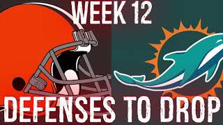 Defenses DST To Drop Week 12 Fantasy Football