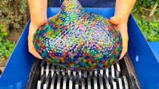 Industrial Shredder vs Giant Water Beads Balloon