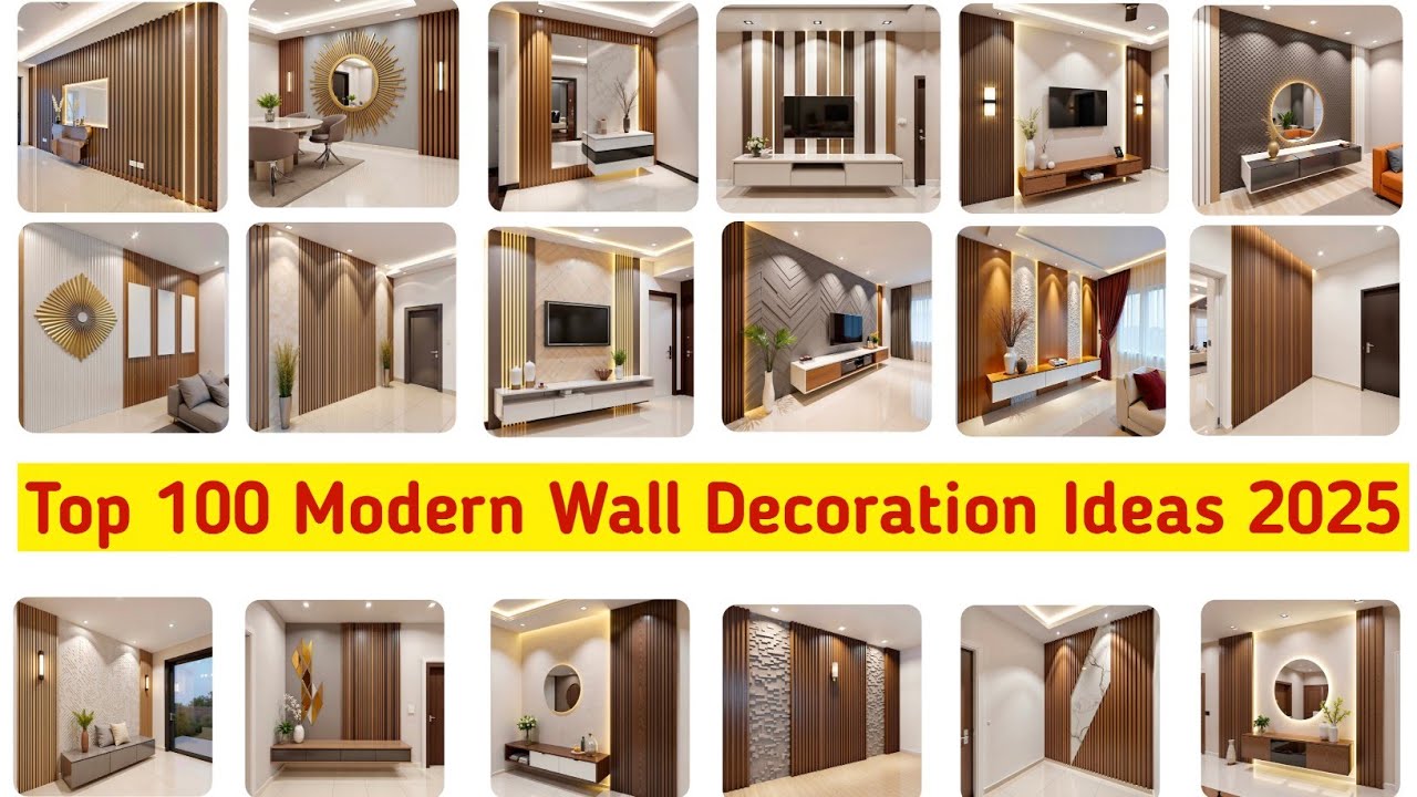 100 New Top Modern Wall Decoration Ideas 2025 New Living Room Wall ...