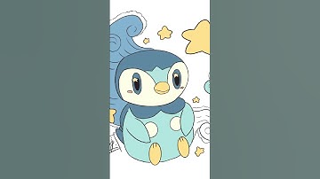 Let’s draw Piplup! |🐧| #pokemon #illustration #drawwithme