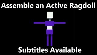 Assemble an Active Ragdoll in Unity w/ hinge joints - Subtitles Available!