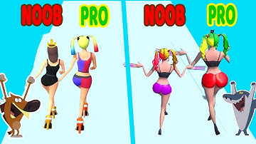 Perfect Level #32 NOOB VS PRO VS HACKER in High Heels, Long Nail 3D - game android ios Zig vs Sharko