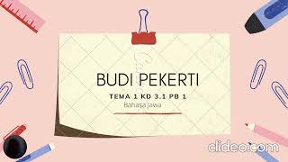 Video Pembelajaran Bahasa Jawa Kelas 4: Tema 1 Pasinaon 1 PB 1 Budi Pekerti Video Pembelajaran Bahasa Jawa Kelas 4: Tema 1 Pasinaon 1 PB 1 Budi Pekerti