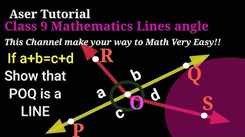 Class 9 math||Chapter 6||Lines and Angle||Ex 6.1 QNo 4||C9m6.Aser