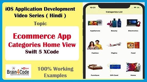 How to Create Categories Home View For Ecommerce Shopping App in Swift 5 XCode | Hindi | iOS App
