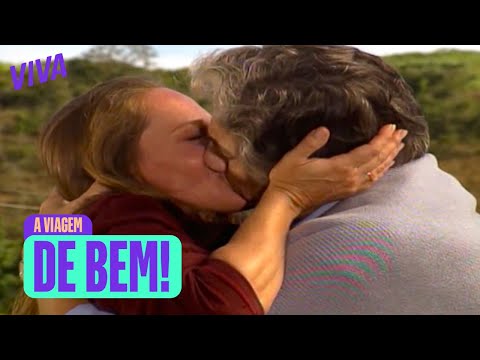 AMOR NO AR! ESTELA E ALBERTO FAZEM AS PAZES E SE BEIJAM 😍 | A VIAGEM | MELHOR DO DIA