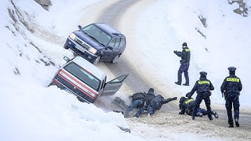 Unbelievable Winter Chaos! Cars Lose Control in Deadly Ice Storm | Real Dashcam Footage”