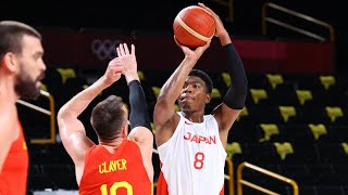 【五輪連続写真】シュートする八村塁　バスケット 日本vsスペイン