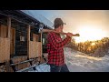 Entire Winter Alone in the Wilderness | Living in a Tiny Off Grid Log Cabin | Full Movie