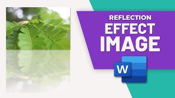How to add reflection effect to image in word