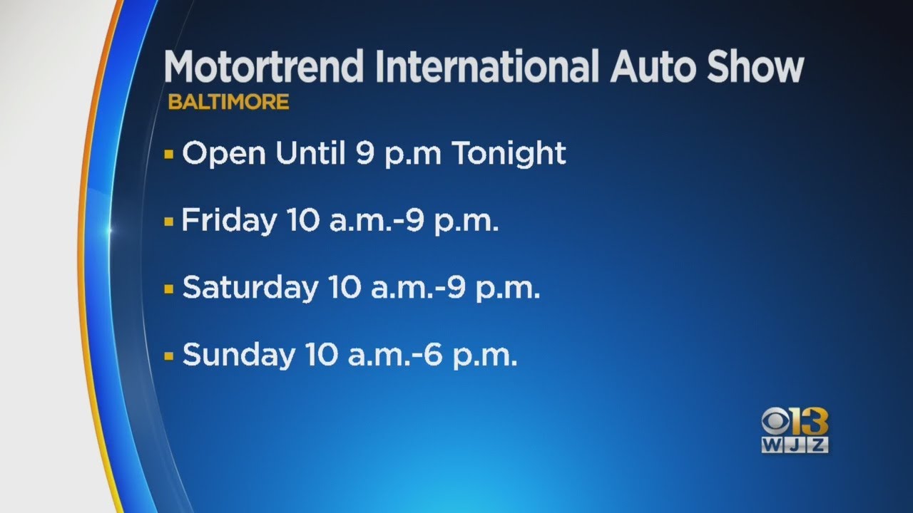 Motortrend International Auto Show Kicks Off In Baltimore This Weekend