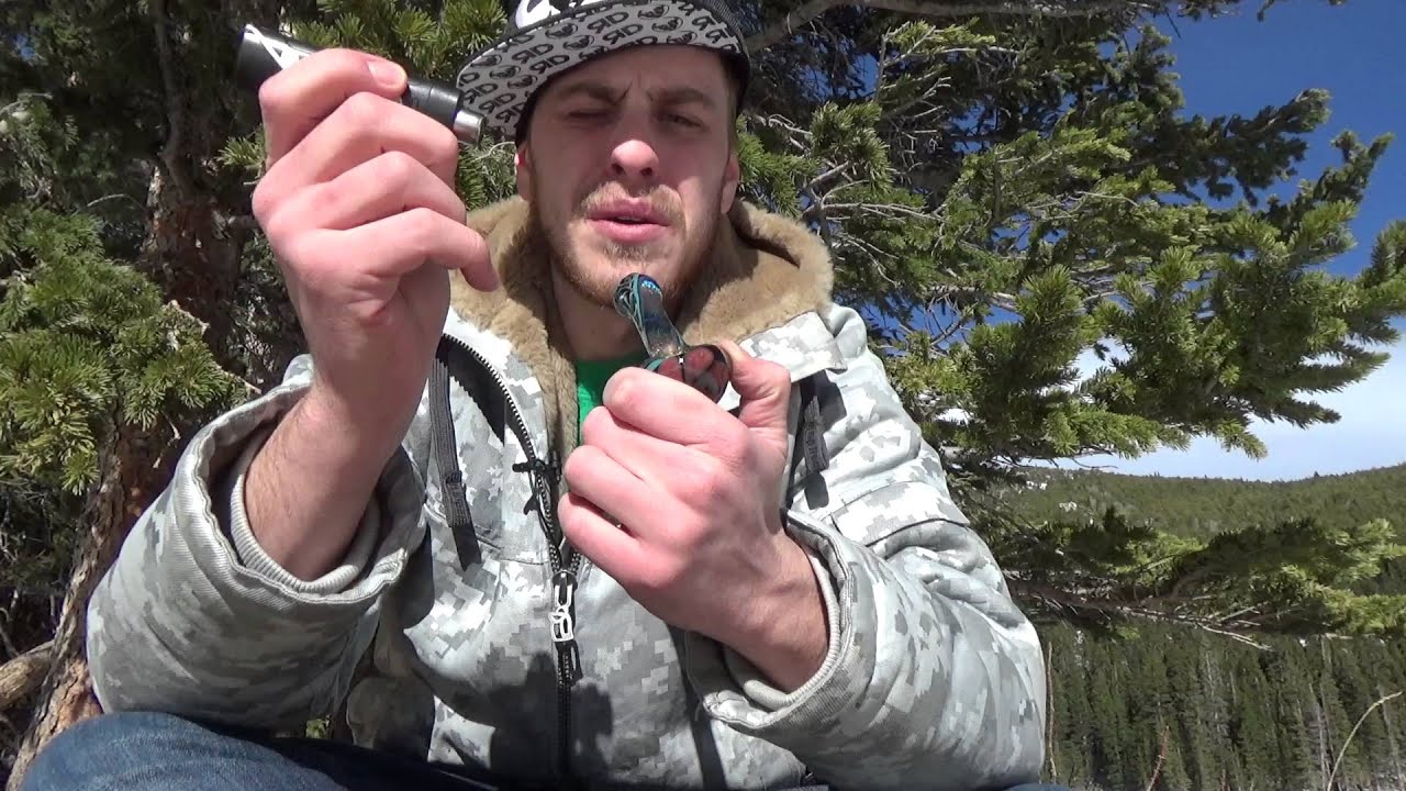 Smoking Weed by a Frozen Mountain Lake
