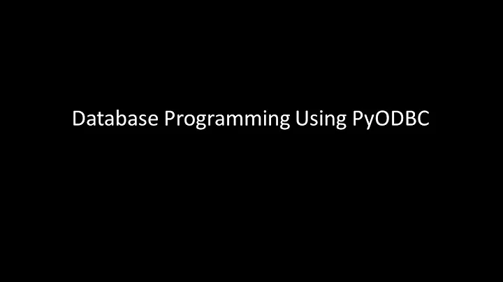 Database Programming PyODBC