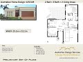 Australian 2 Bedroom House Plan:125