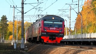 Кософар ЭД4М-0425 сообщением Кирилловское — Санкт-Петербург отправляется с о.п. Ушково