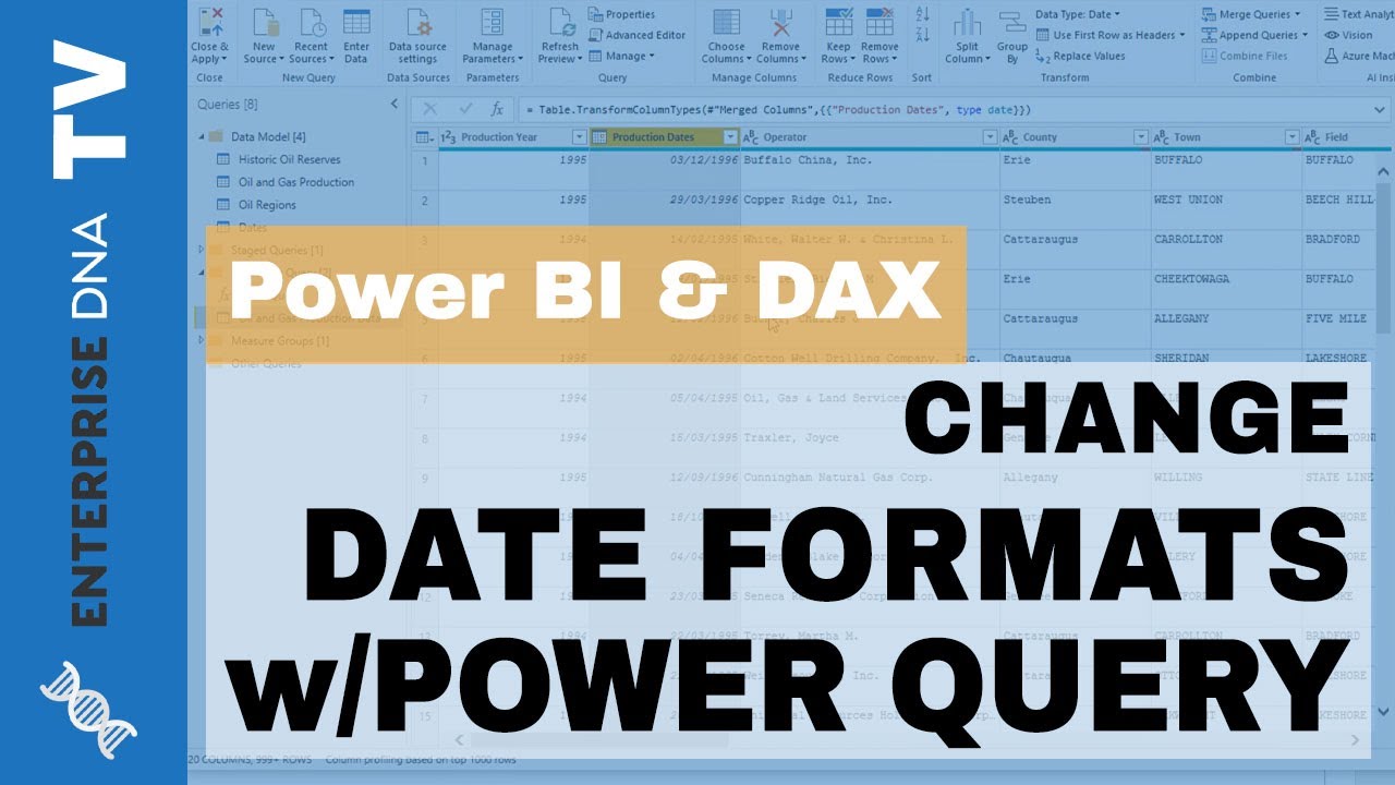 Changing Date Formats W Power Query Editor Simple Technique For Power