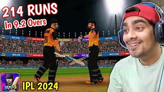 RECORD! SRH *214* Run Chase In 9.2 OVERS Vs GT WCC3 IPL 2024