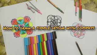 how to draw a simple design with compass