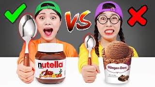 Reto De Comida De Cuchara Grande Vs Pequeña Dona Español
