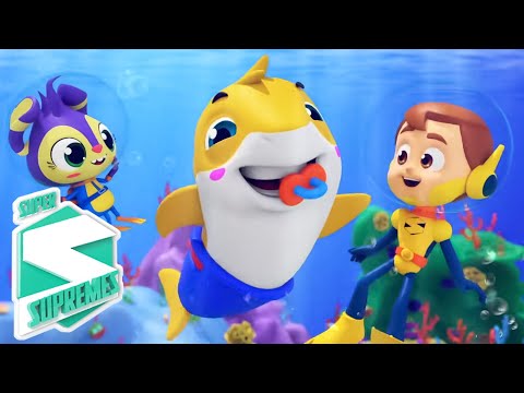 Bebek Köpekbalığı Şarkısı + çocuklar için Daha Fazla Tekerleme - Super Surpremes